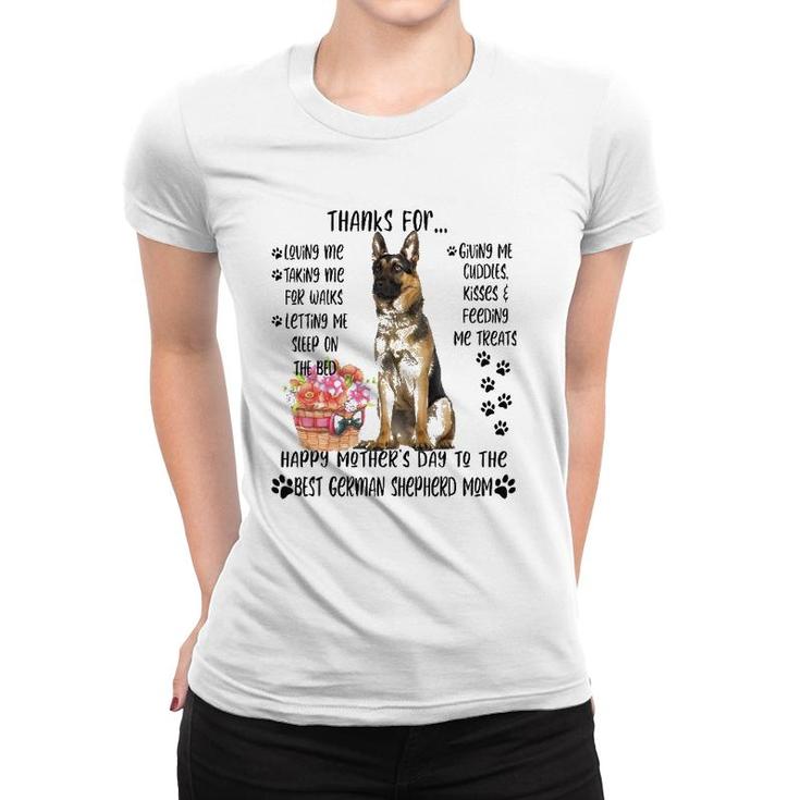 Happy Mother's Day 2021 German Shepherd Mom Dog Lover Women T-shirt