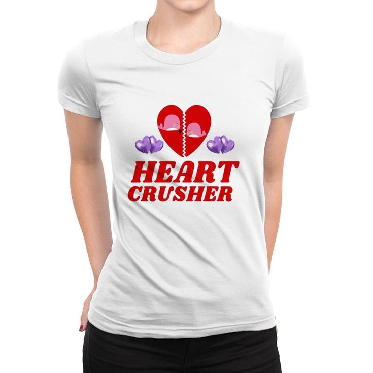 Happy Valentine's Day Heart Valentine White Romantic Women T-shirt