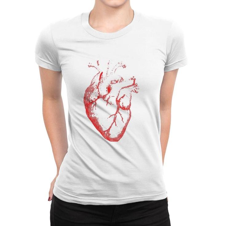 Hearts Design Anatomical Heart Fine Arts Graphical Novelty Women T-shirt