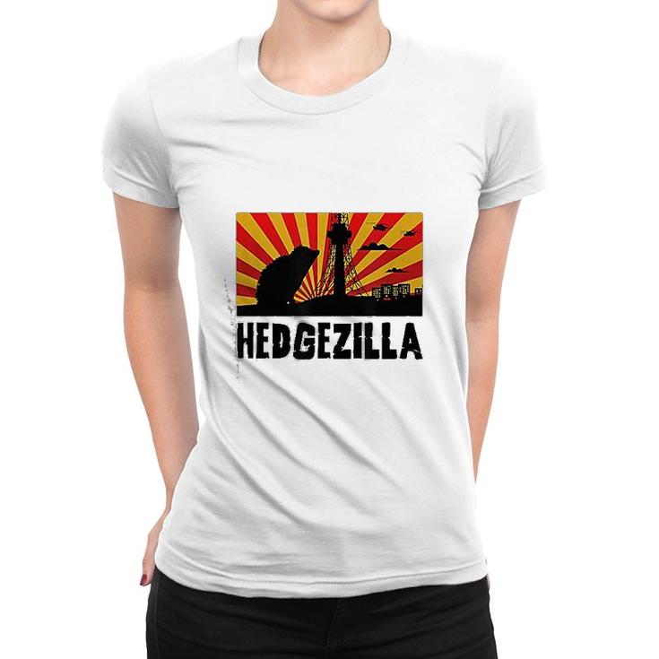 Hedgehog Graphic Hedgezilla New Women T-shirt