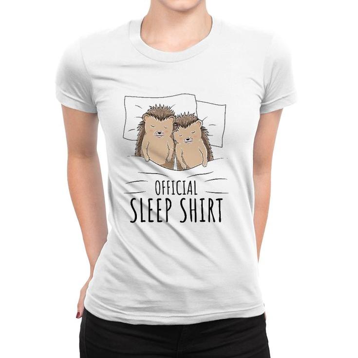Hedgehog Official Sleep  Cute Hedgehog Women T-shirt