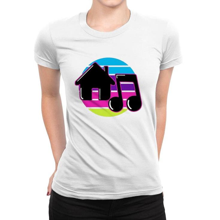House Music Retro Dj Chicago 1980S Electronic Dance Disco Women T-shirt