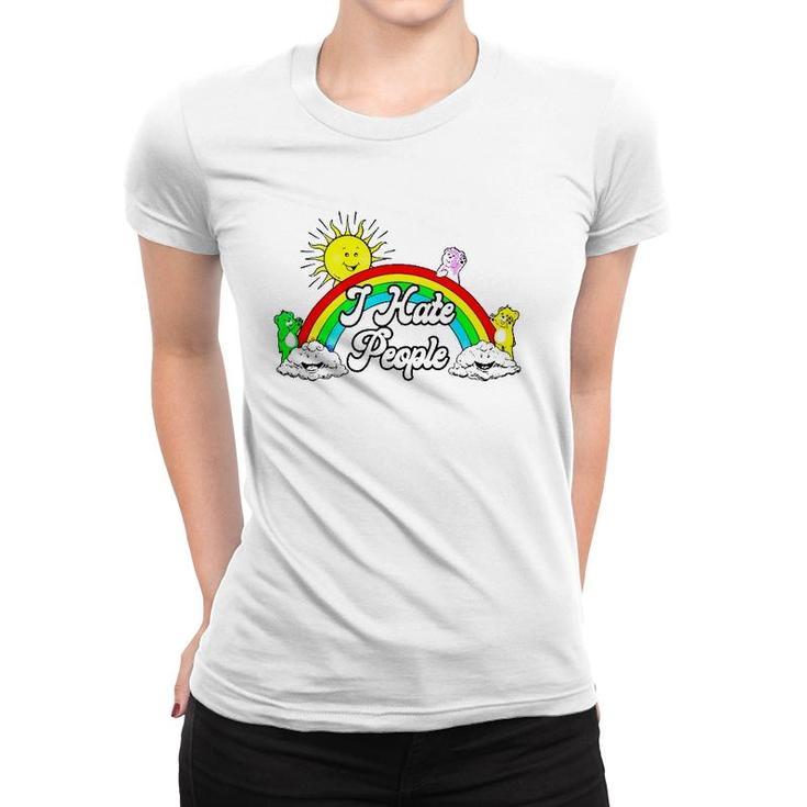 I Hate People Rainbow Women T-shirt