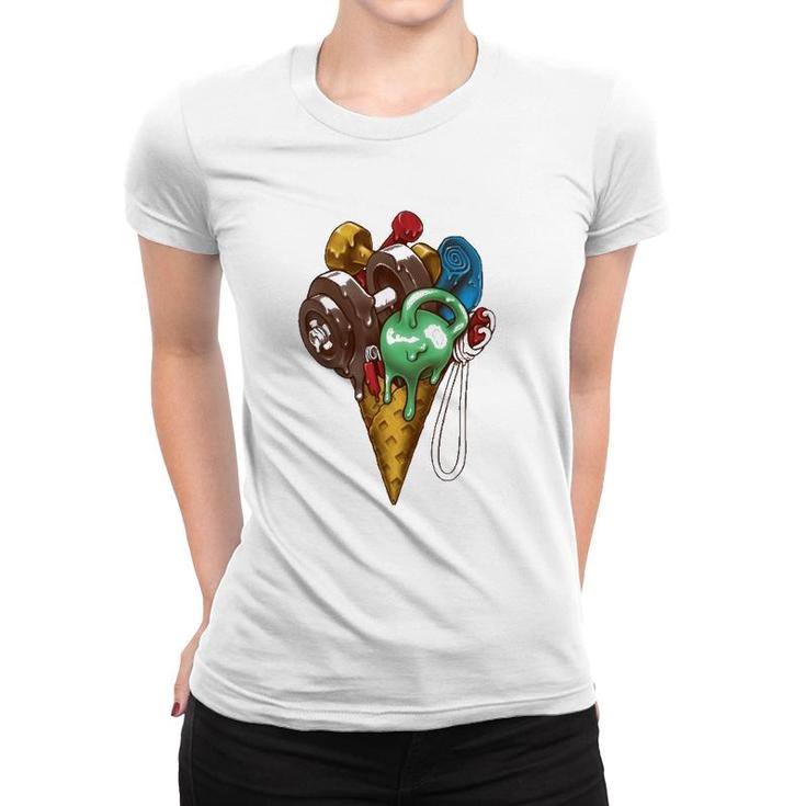 Ice Cream Gym Workout  Women T-shirt