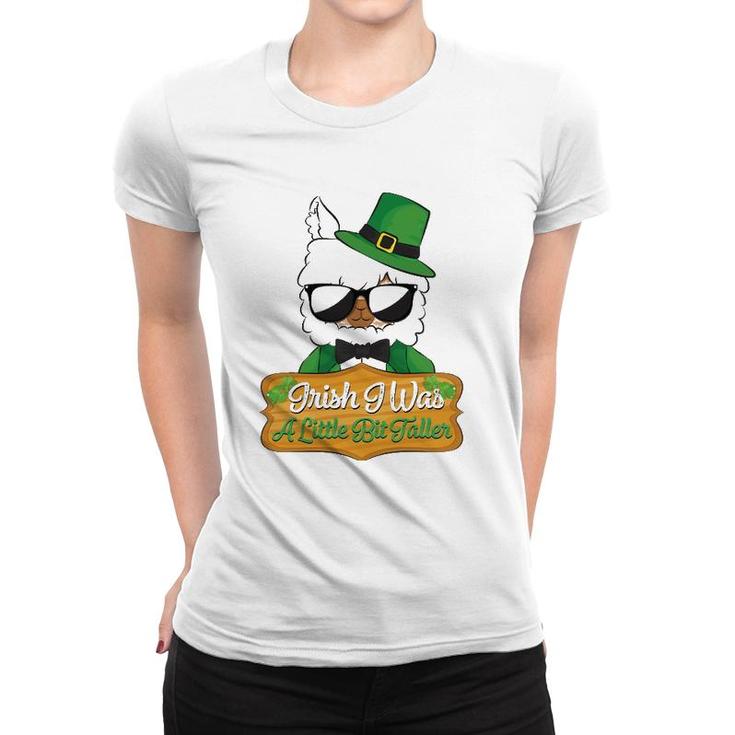 Irish I Was A Little Bit Taller Llama St Patrick's Day 2022 Ver2 Women T-shirt