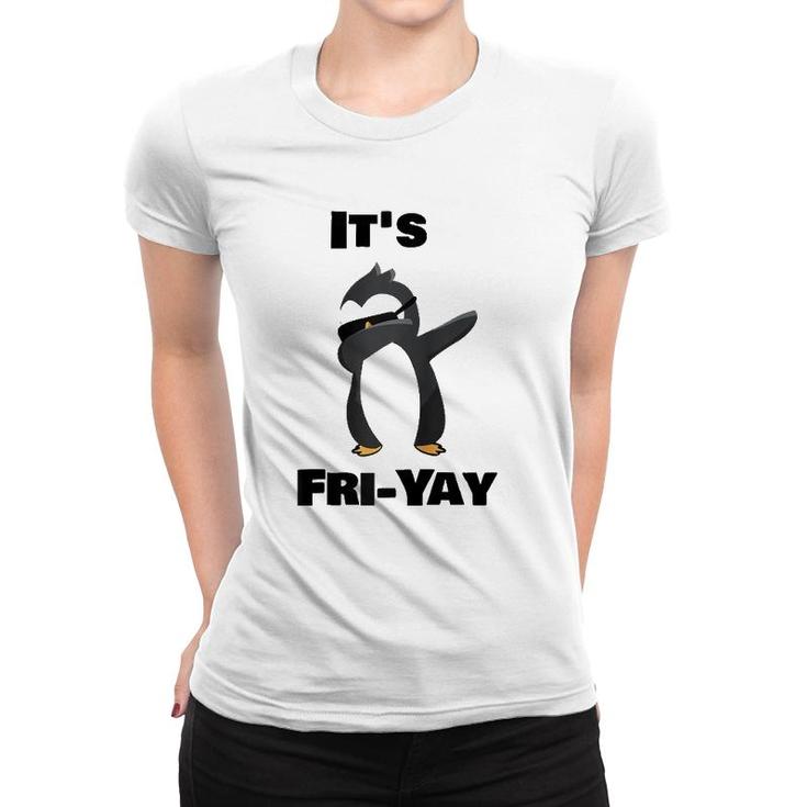 It's Fri-Yay Dabbing Penguin Teachers, Students Parents Raglan Baseball Tee Women T-shirt