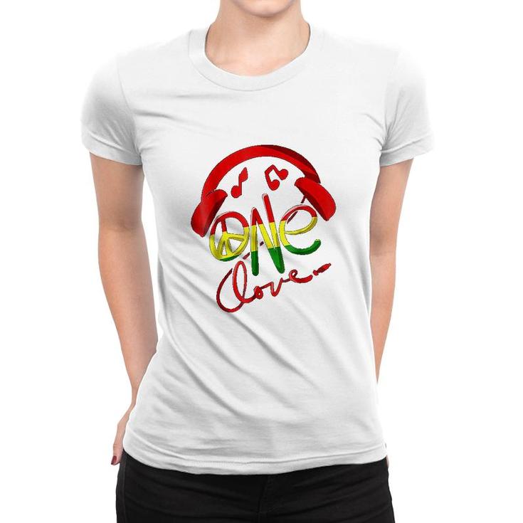 Jamaica One Love Caribbean Music Pride Flag Women T-shirt