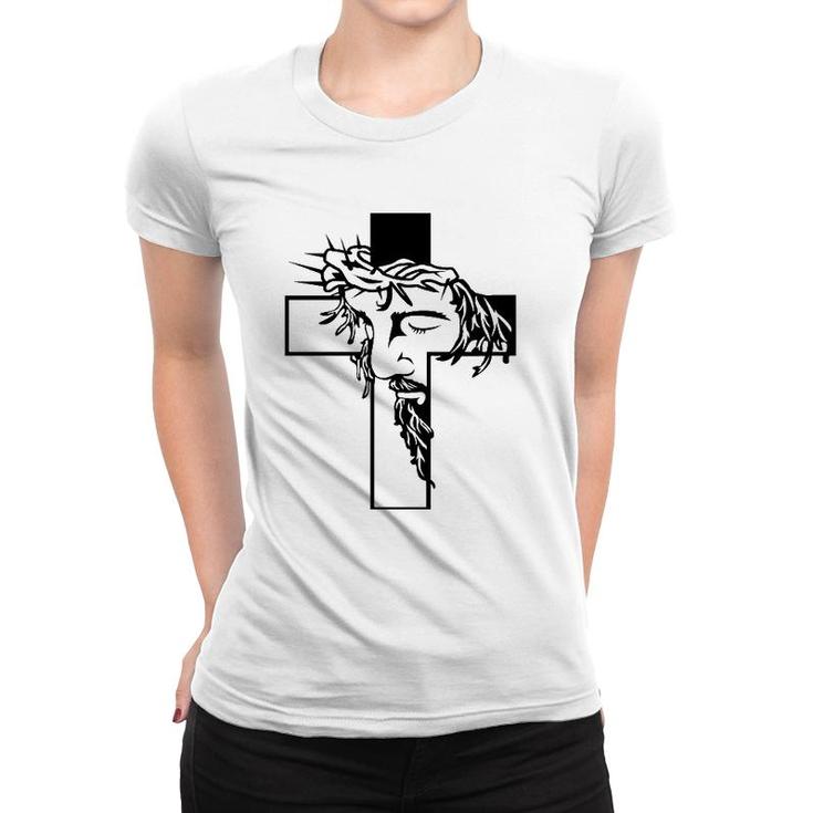 Jesus Cross Christian Religious Belief God Lovers Gift Women T-shirt