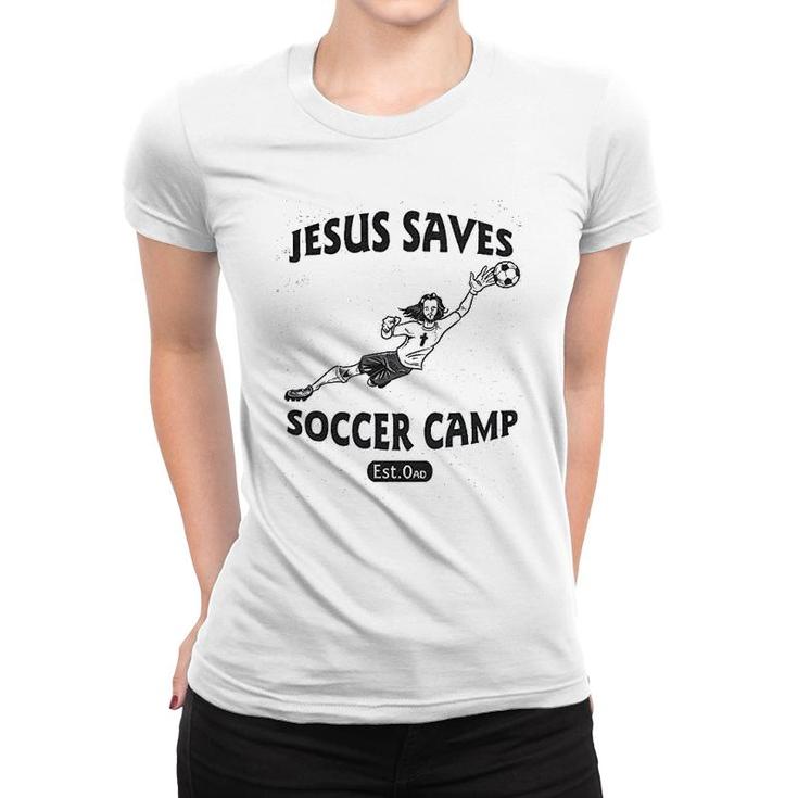Jesus Saves Soccer Camp Women T-shirt