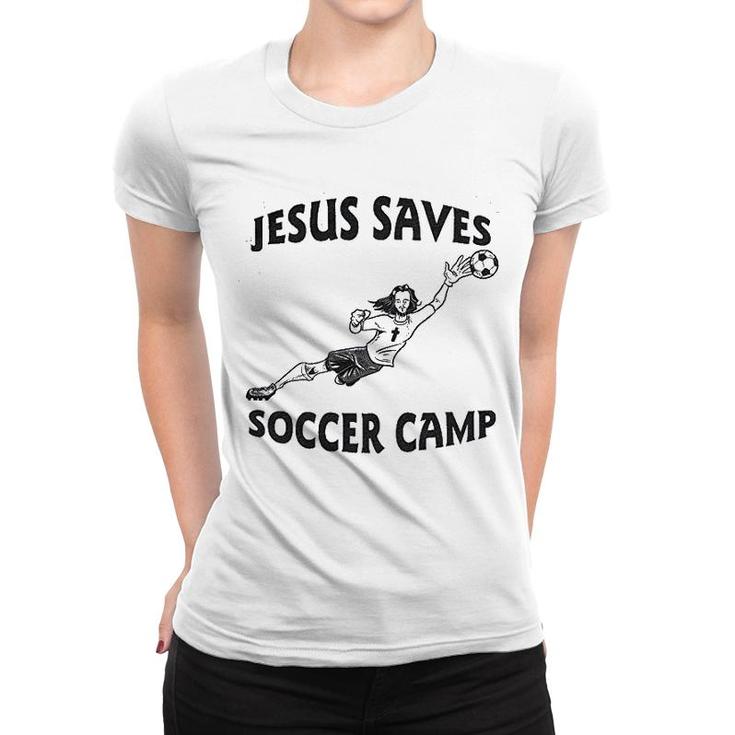 Jesus Saves Soccer Goalie Women T-shirt