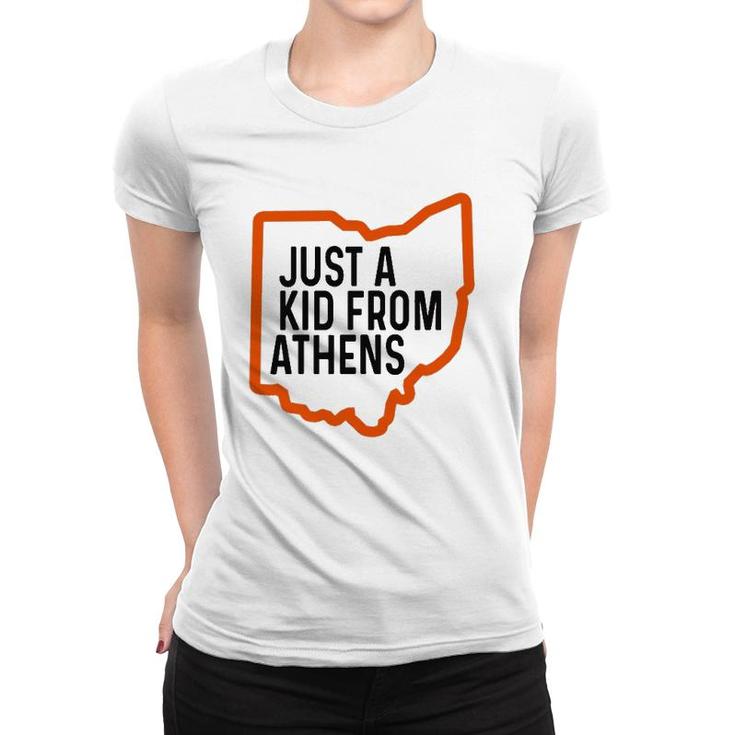 Just A Kid From Athens Ohio Cincinnati Burr Oh Women T-shirt