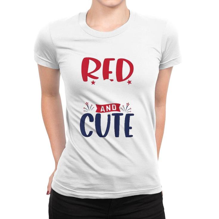 Kids Toddler 4Th Of July Outfit Boy And Girl Red White And Cute Women T-shirt