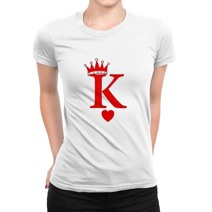 King Of Hearts Queen Of Hearts Playing Cards Deck Of Cards  Women T-shirt