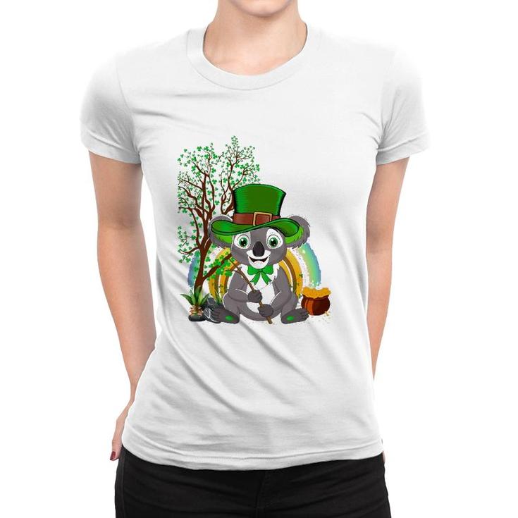 Koala Lover Leprechaun Hat Koala St Patrick's Day Women T-shirt