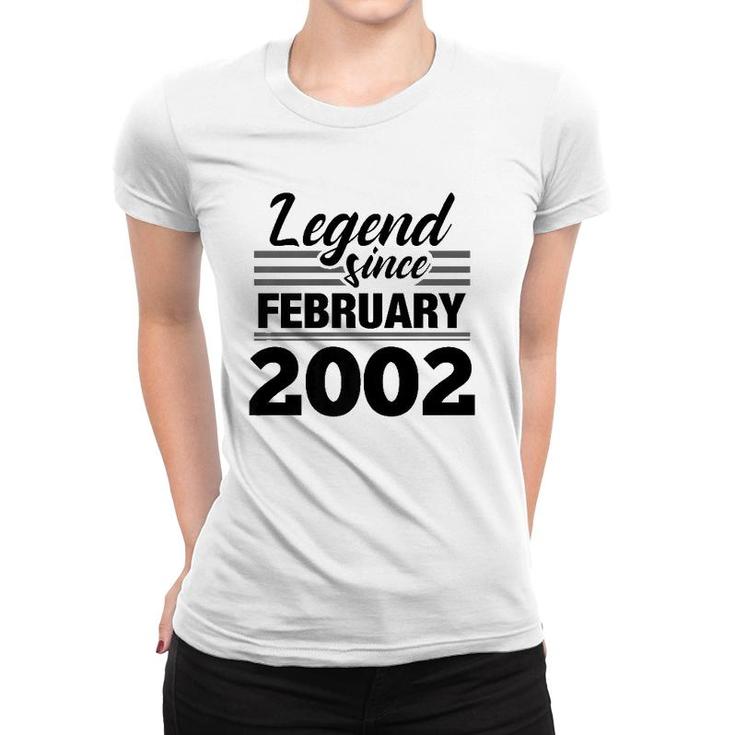 Legend Since February 2002 - 20Th Birthday 20 Years Old  Women T-shirt