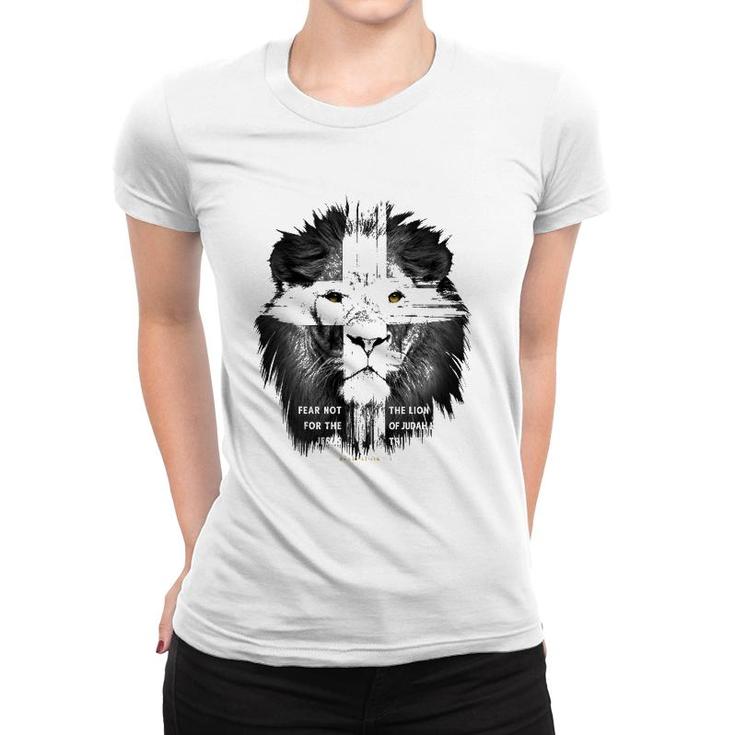 Lion Cross Jesus Christian Lord God Believer Gift Women T-shirt