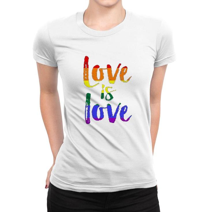 Love Is Love Colorful Women T-shirt