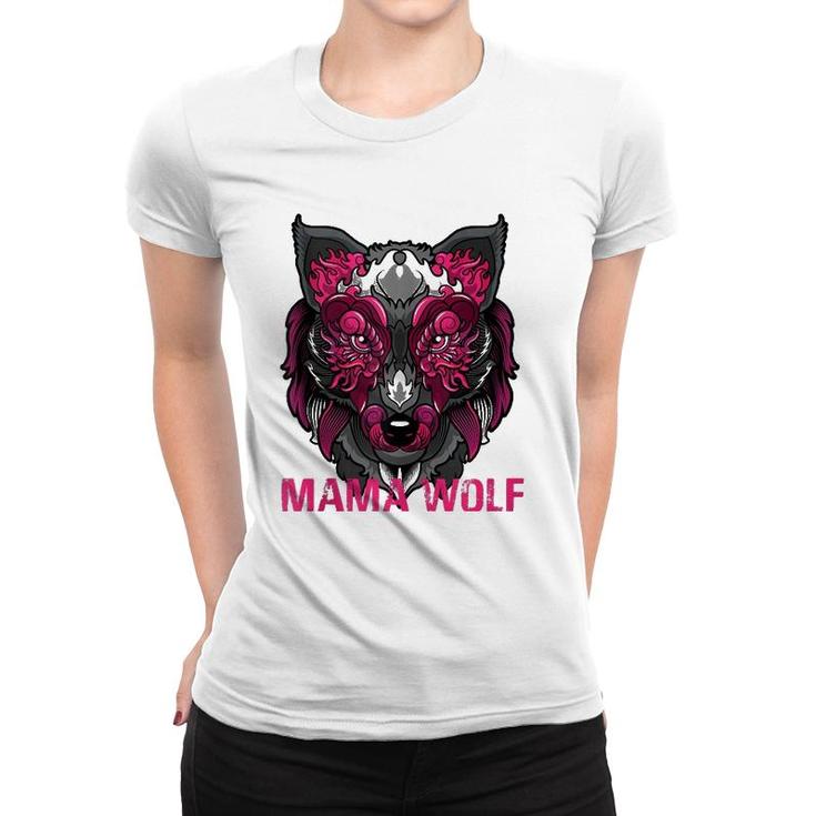 Mama Wolf Pink Mother's Day Gift Women T-shirt