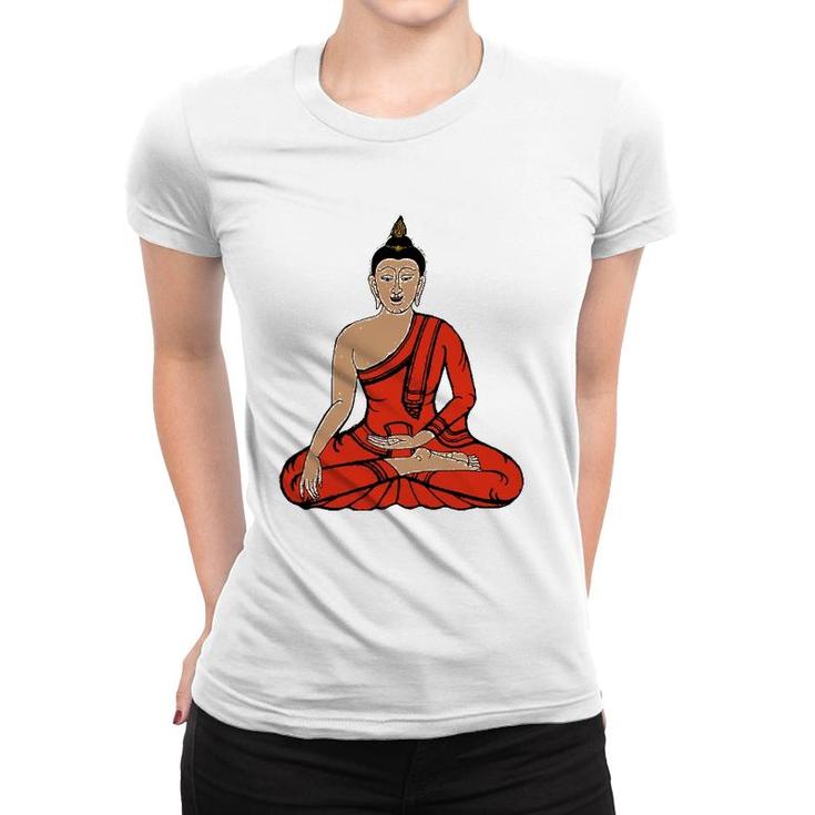 Meditation Young Buddha Retro Tee Yoga Buddhist Women T-shirt