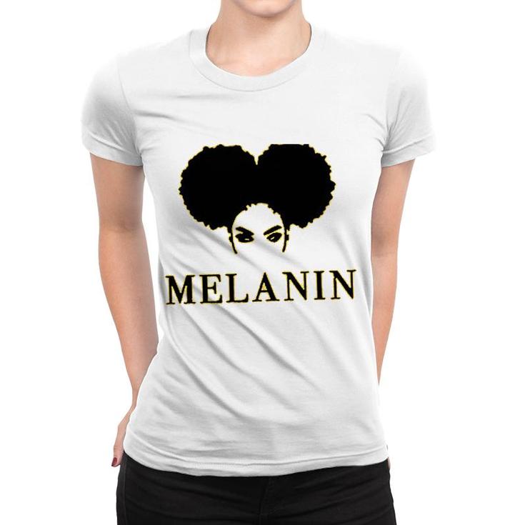 Melanin Graphic Afro Woman Black History Women T-shirt
