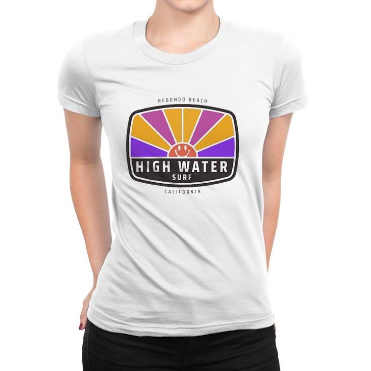 Mens Surfing California - Sunny - Mens Surfer - High Water Surf Women T-shirt
