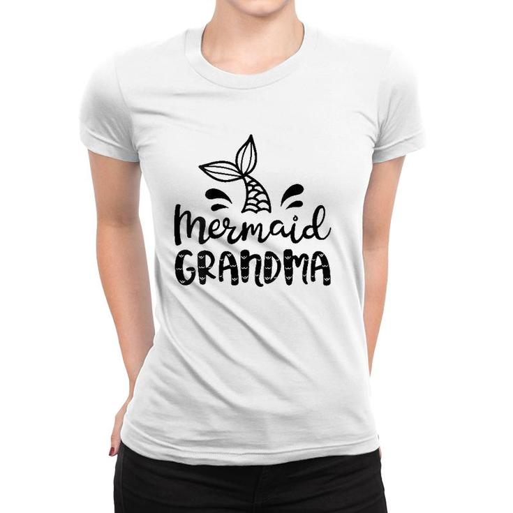 Mermaid Grandma Funny Grandmother Family Matching Birthday Women T-shirt