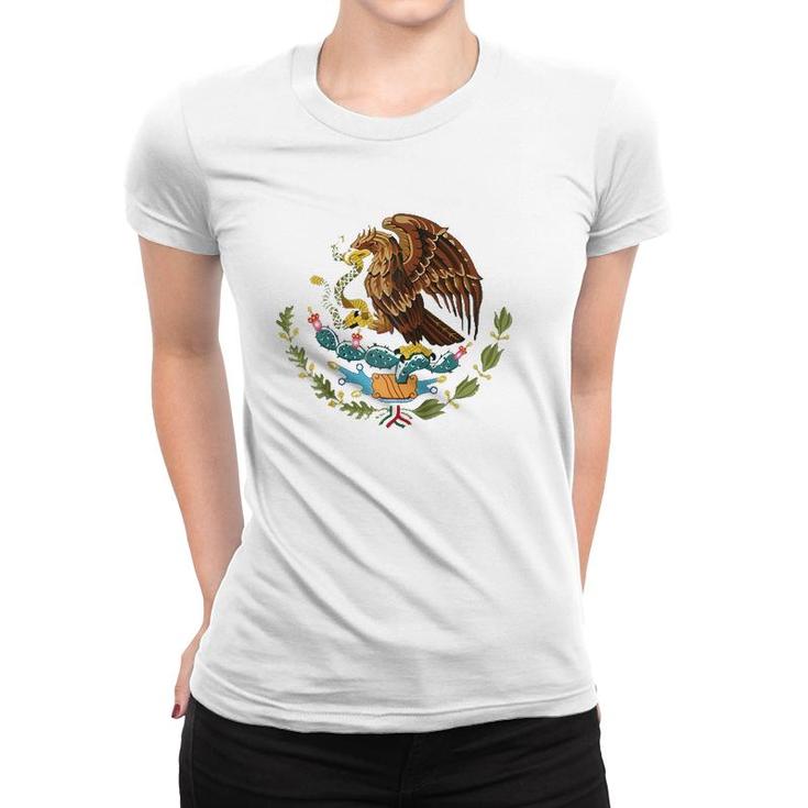 Mexico Independence Eagle Snake Design Cartoon Mexican Raglan Baseball Tee Women T-shirt