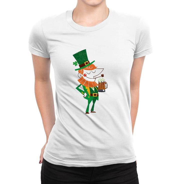 Mid Century Leprechaun Patrick's Day Women T-shirt