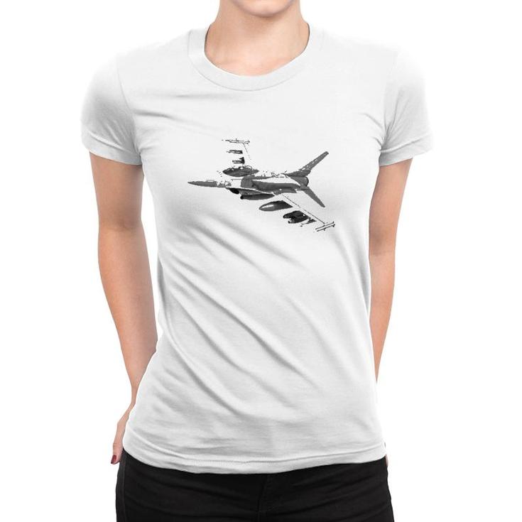 Military's Jet Fighters Aircraft Plane F16 Fighting Falcon Women T-shirt