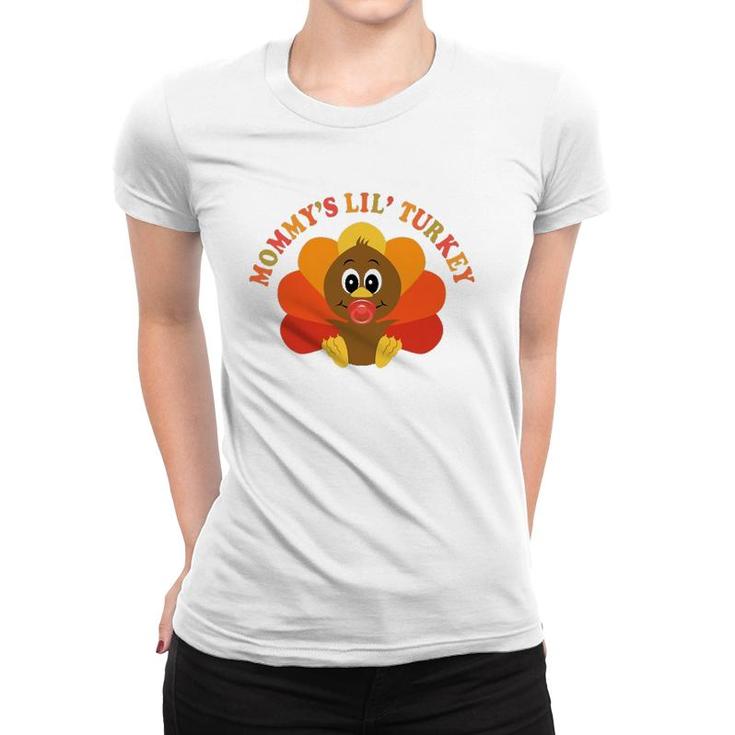 Mommy's Little Turkey Mom To Be Thanksgiving Women T-shirt