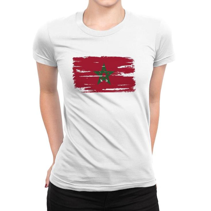 Morocco Moroccan Flag Women T-shirt