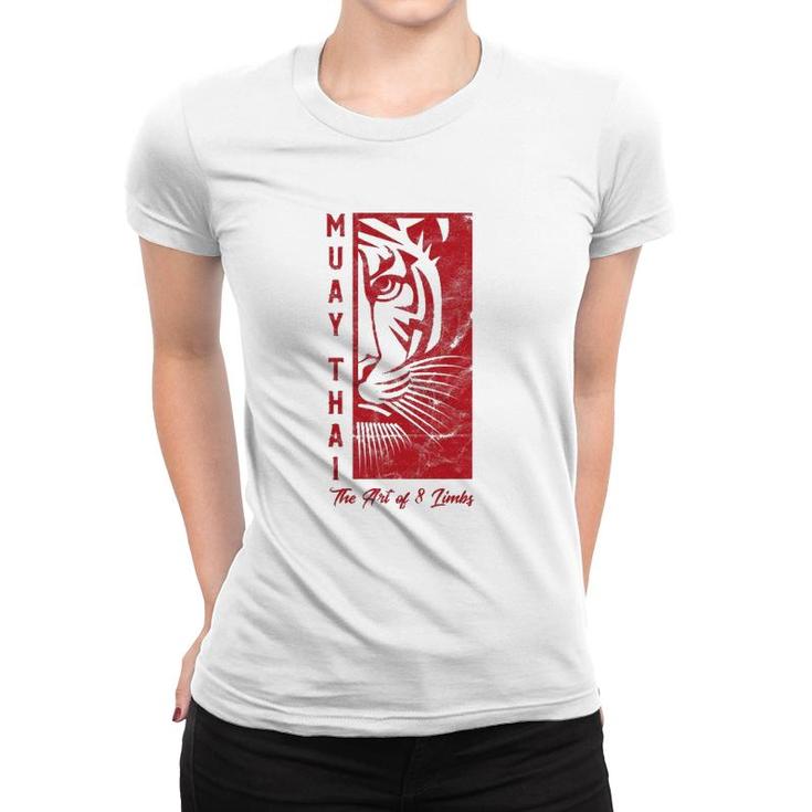 Muay Thai Tiger Art Of 8 Limbs Kickboxing Gif Women T-shirt