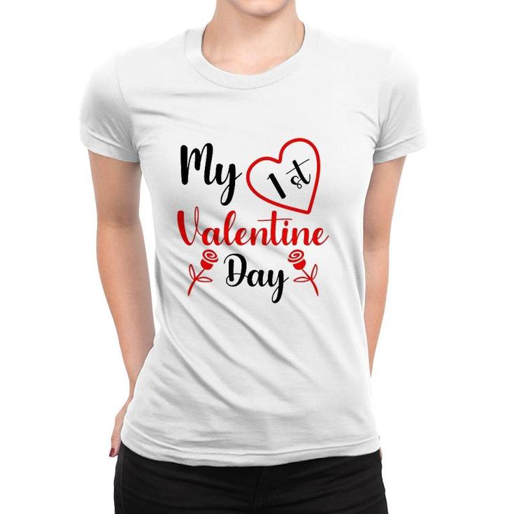 My 1St Valentine Day Couple Valentine Valentine White Women T-shirt