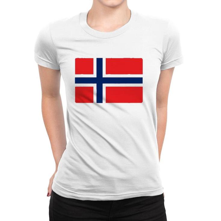 Norwegian Flag Of Norway Souvenir Gift Men Women Kids Women T-shirt