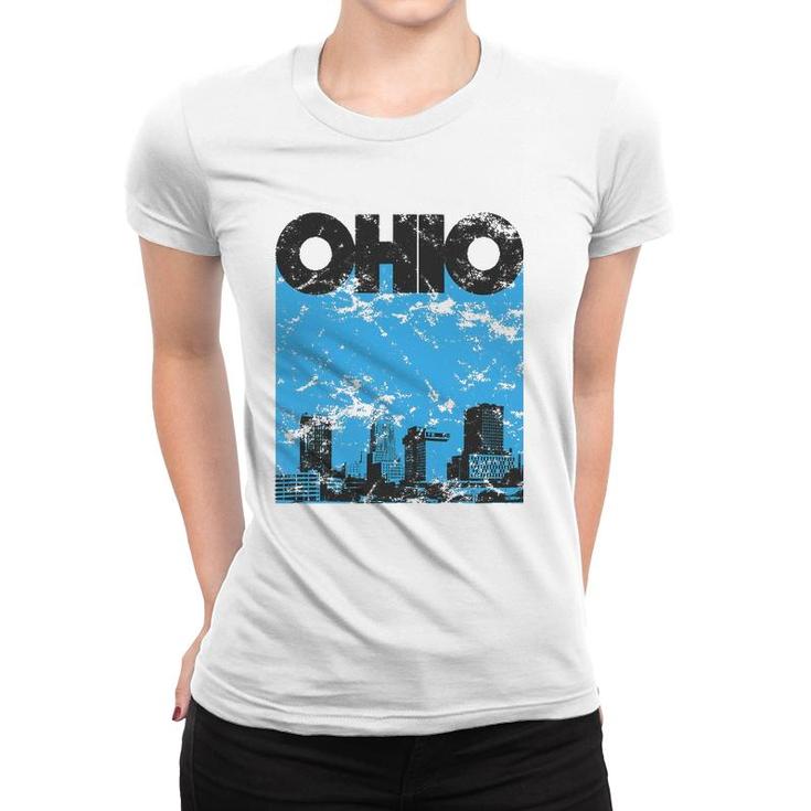 Ohio  Vintage 70S Style Skyline Women T-shirt
