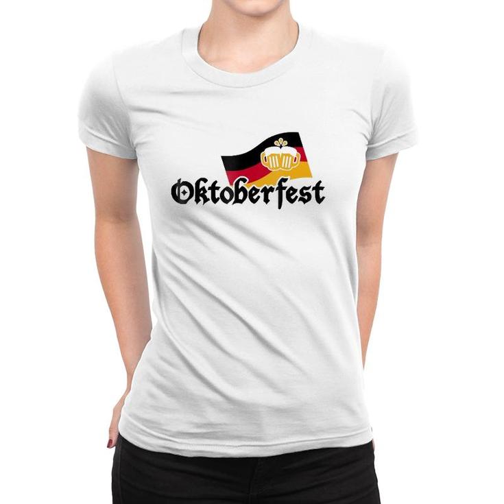 Oktoberfest Germany Flag Vintage Women T-shirt