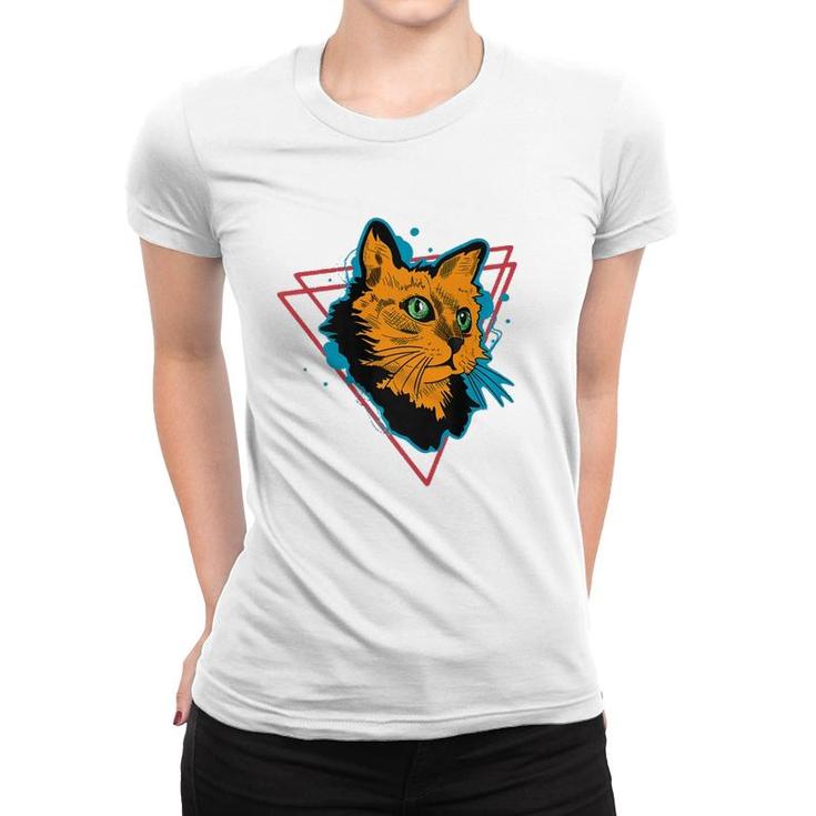 Orange Kitty Cat  Women T-shirt