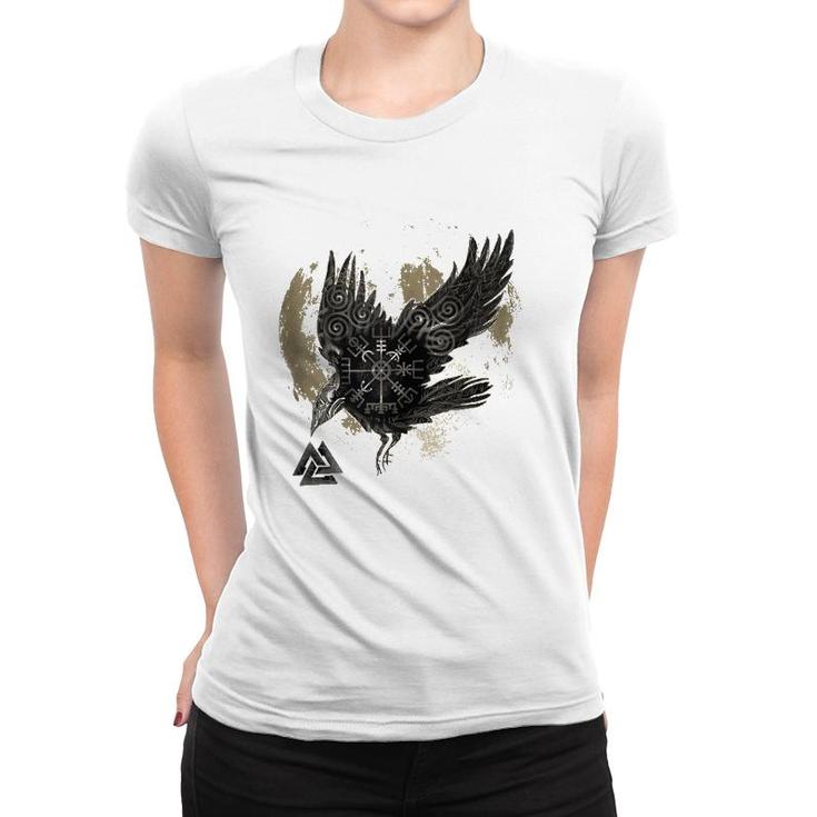 Pagan Raven Moon Viking  Women T-shirt