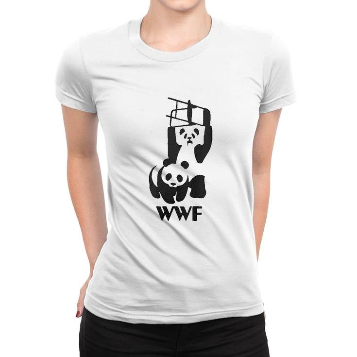 Panda Bear Wrestling Funny Panda Women T-shirt