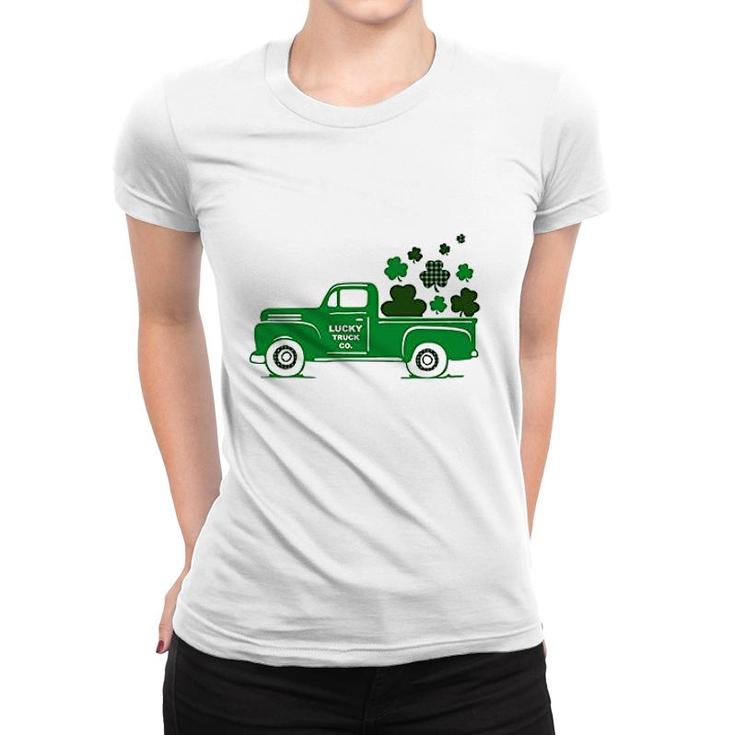Patrick’S Day Loads Of Luck Shamrock Truck Lucky Gifts Women T-shirt
