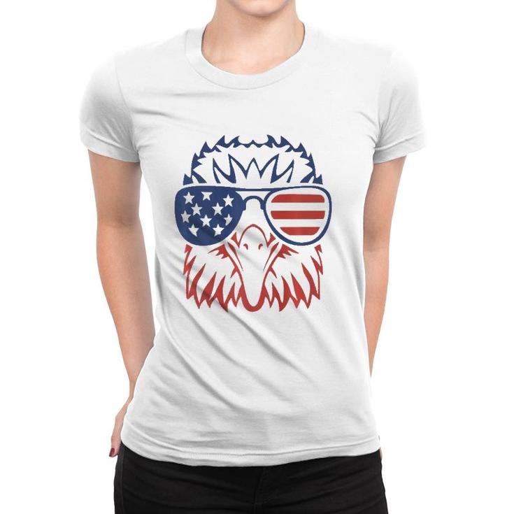 Patriotic Eagle 4Th Of July Usa American Flag Women T-shirt