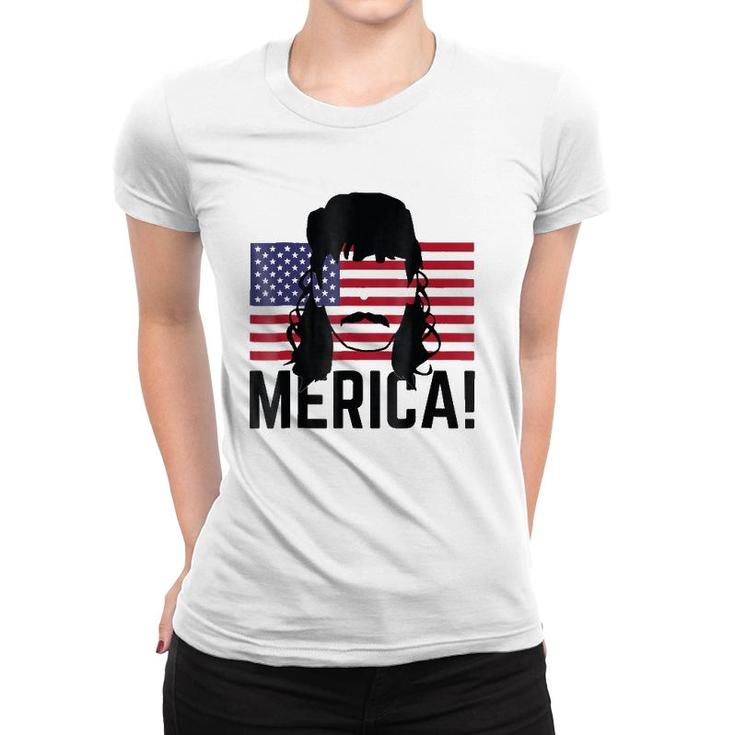 Patriotic Usa Mullet - 4Th 'Merica America Women T-shirt