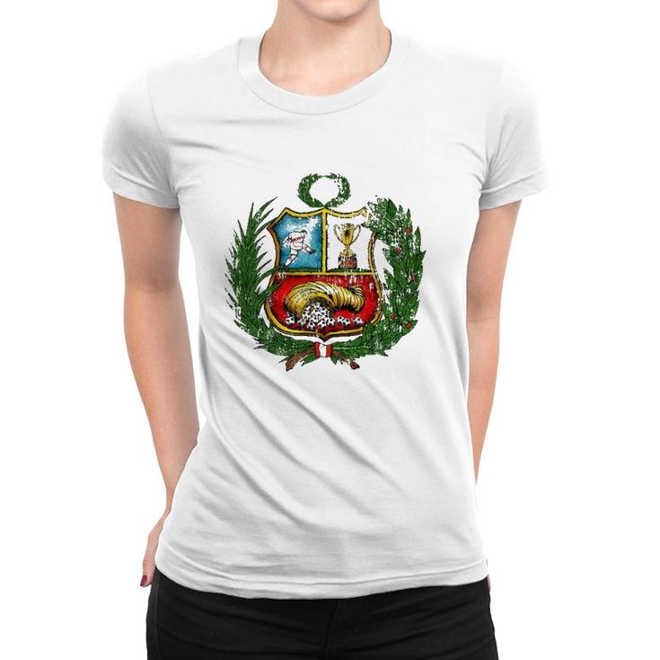 Peruvian Soccer Team  Vintage Jersey Coat Of Arms Women T-shirt