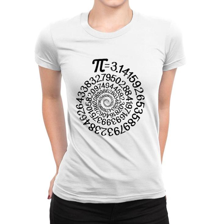Pi  314 Spiral Math Science Geek 314 Pi Day Stem Teacher Women T-shirt