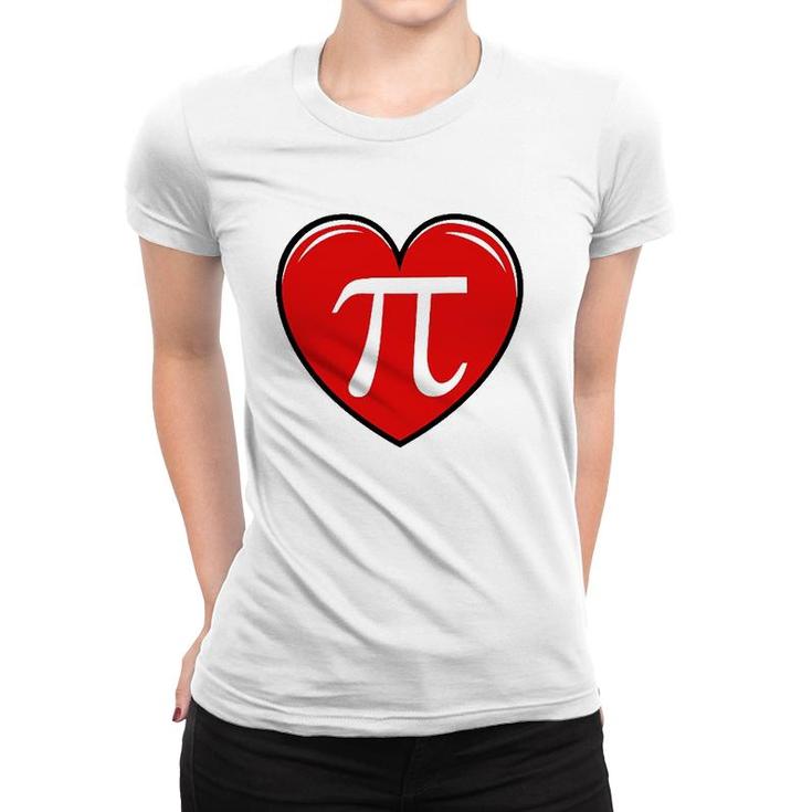Pi Day 3 14 Heart Pocket Funny Math Teacher Women T-shirt