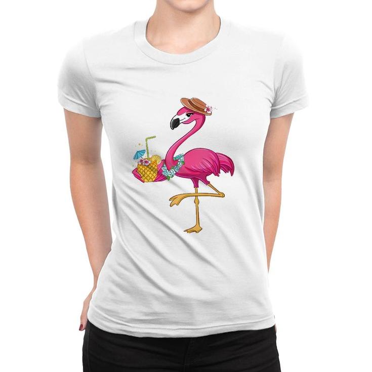 Pineapple S For Girl Women Pink Flamingo Lover Hawaii  Women T-shirt