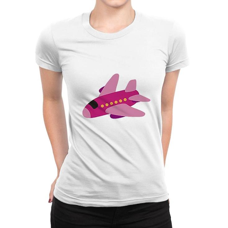 Pink Airplane Women T-shirt