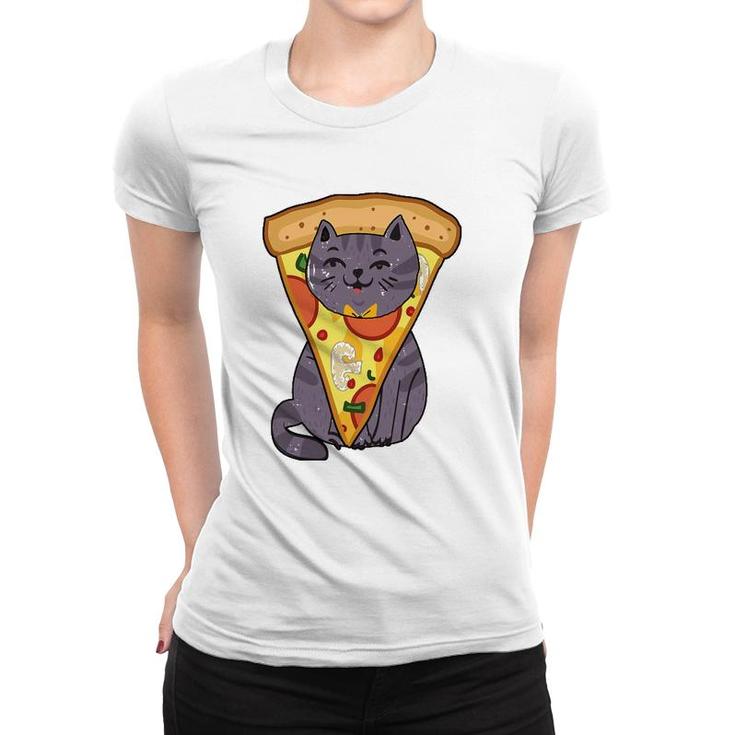 Pizza Cat Foodie Pet Lover Women T-shirt