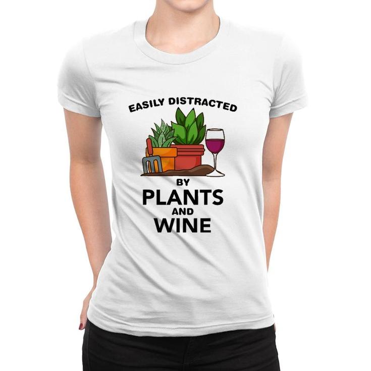 Plant Lover Women Red Wine Gardening Florist House Plants Women T-shirt
