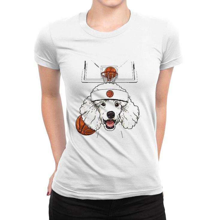 Poodle Basketball Dog Lovers Basketball Player  Women T-shirt